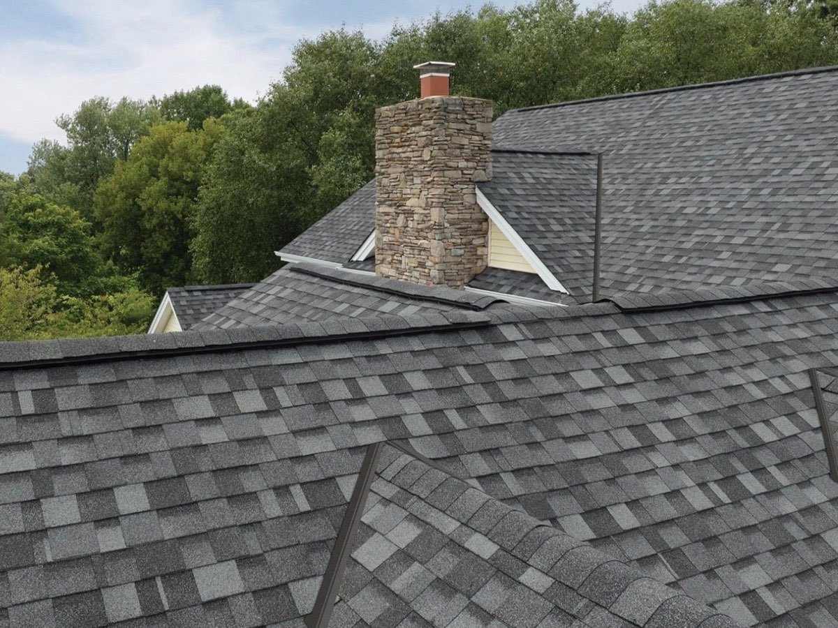 Asphalt shingle roof replacement on an Edmonton-area home